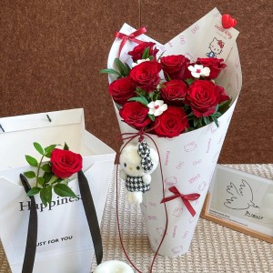 Hello Kitty红玫瑰冰激凌花束